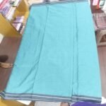Cotton Lungi – Premium Solid Color with Border - Image 2