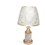 Metal & Crystal Stone Golden Shade Table Lamp