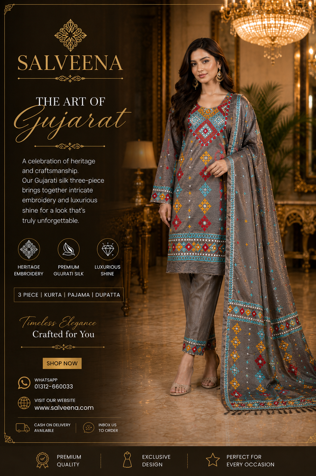 202605190901092-2.png Gujrati Silk Three Piece - Image 1